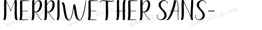 Merriwether Sans字体转换